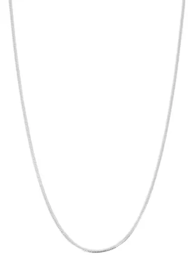 Silver Plated 18'' Chain Link Necklace
