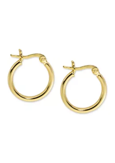 Hoop Earrings in 24K Gold Plated Sterling Silver