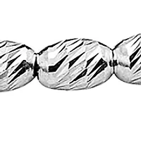 Sterling Silver Oval Bead Adjustable Bracelet 