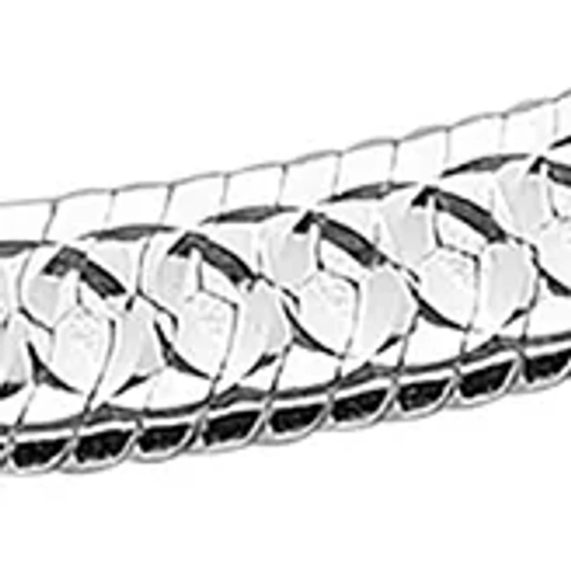 Fine Silver Plated Herringbone Chain Bracelet 