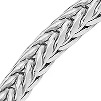 7.5" Sterling Silver Italian Foxtail Chain Bracelet 