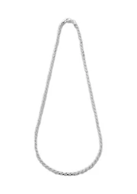 Sterling Silver 80 Rope Necklace