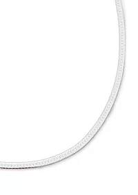 Sterling Silver Herringbone Necklace