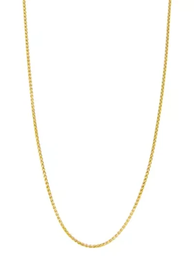 Gold Plated 18'' Wheat Chain Necklace