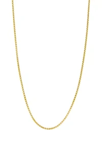 Gold Plated 18'' Wheat Chain Necklace
