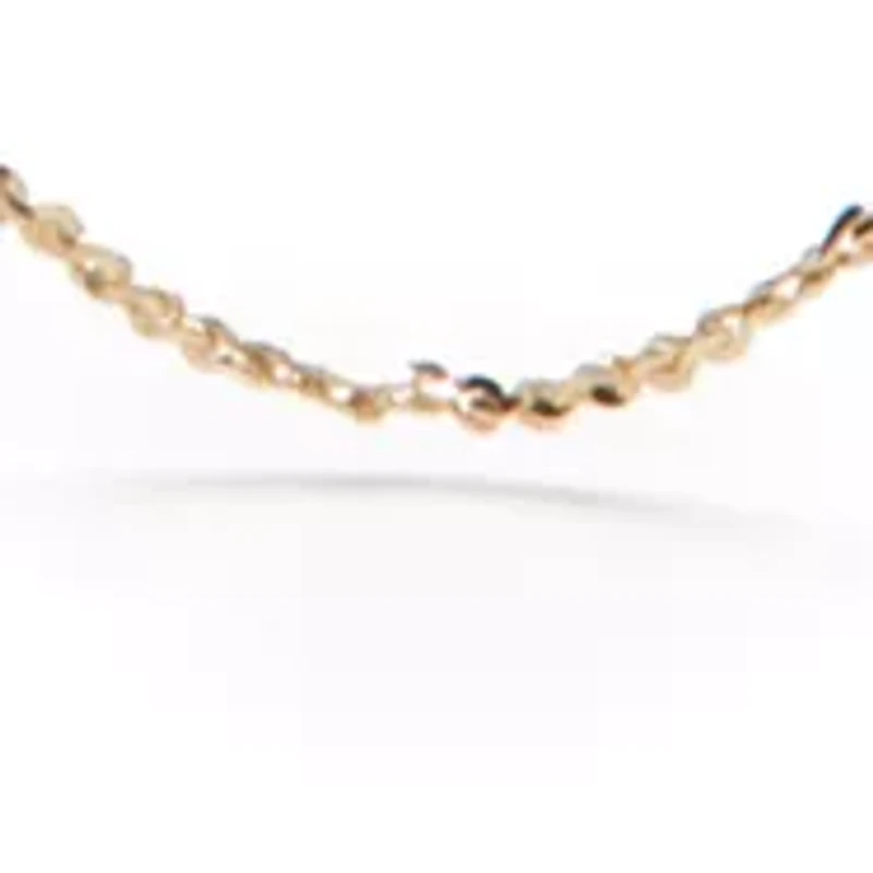 Gold Plated Small Twist Chain Necklace