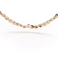 Gold Plated Small Twist Chain Necklace