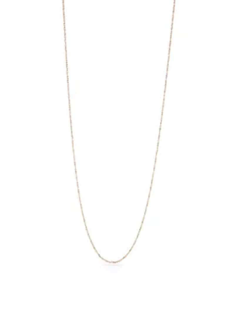 Gold Plated Small Twist Chain Necklace