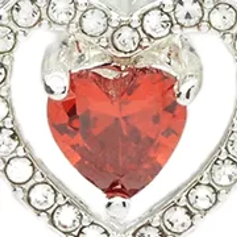 Heart Stone Necklace and Earrings Set