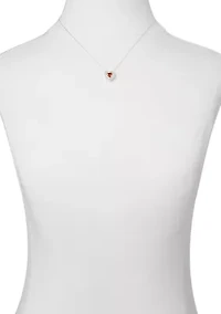 Heart Stone Necklace and Earrings Set