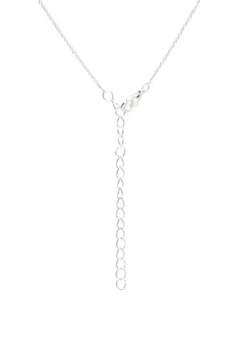 Heart Stone Necklace and Earrings Set