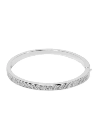 Silver Plated Lab Created Cubic Zirconia Bracelet