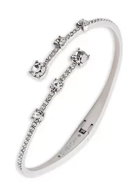 Crystal Pavé Bypass Bangle Bracelet