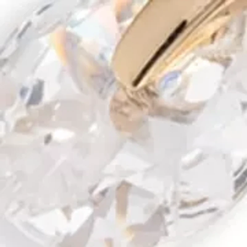 Silver-Tone Crystal Bypass Cuff Bracelet