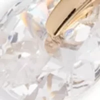 Silver-Tone Crystal Bypass Cuff Bracelet