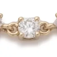 Gold Tone Crystal White Tennis Flex Bracelet