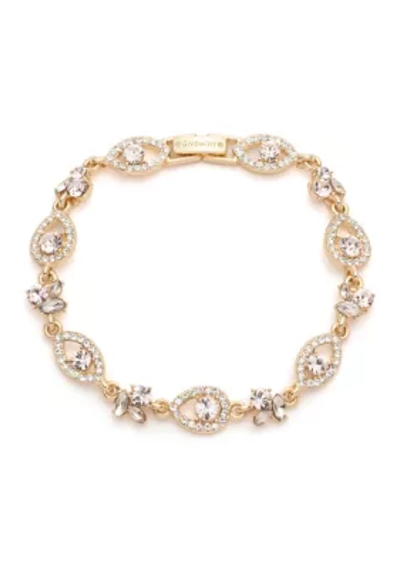Gold Tone Cameo Pink Flex Bracelet