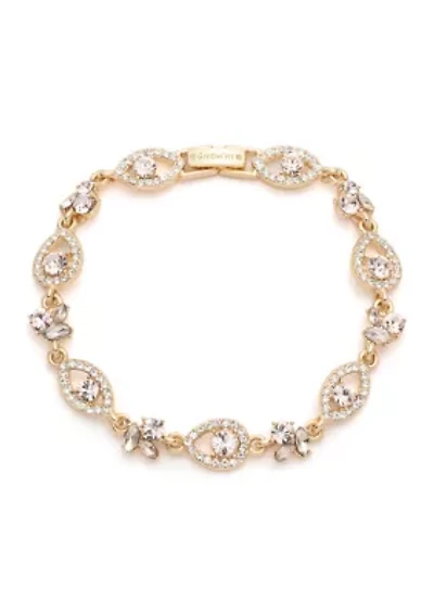 Gold Tone Cameo Pink Flex Bracelet