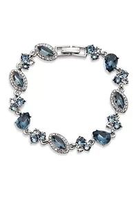 Multi Crystal Statement Flex Bracelet