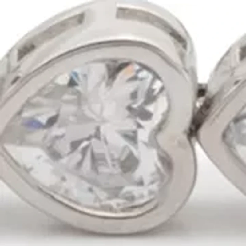  Cubic Zirconia Heart Flex Bracelet