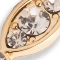 Crystal Bypass Cuff Bracelet