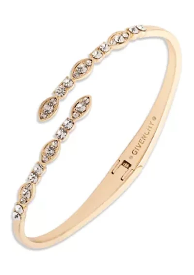 Crystal Bypass Cuff Bracelet