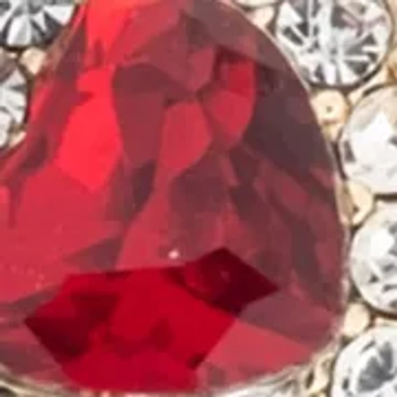 Crystal Heart Bangle Bracelet