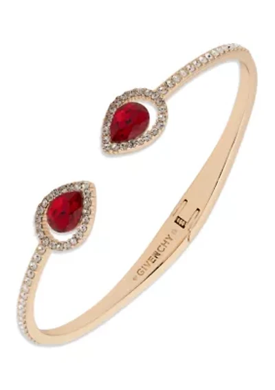  Siam Pear Stone Cuff Bracelet