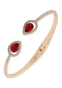  Siam Pear Stone Cuff Bracelet