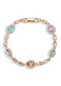 Multi Stone Station Flex Bracelet 