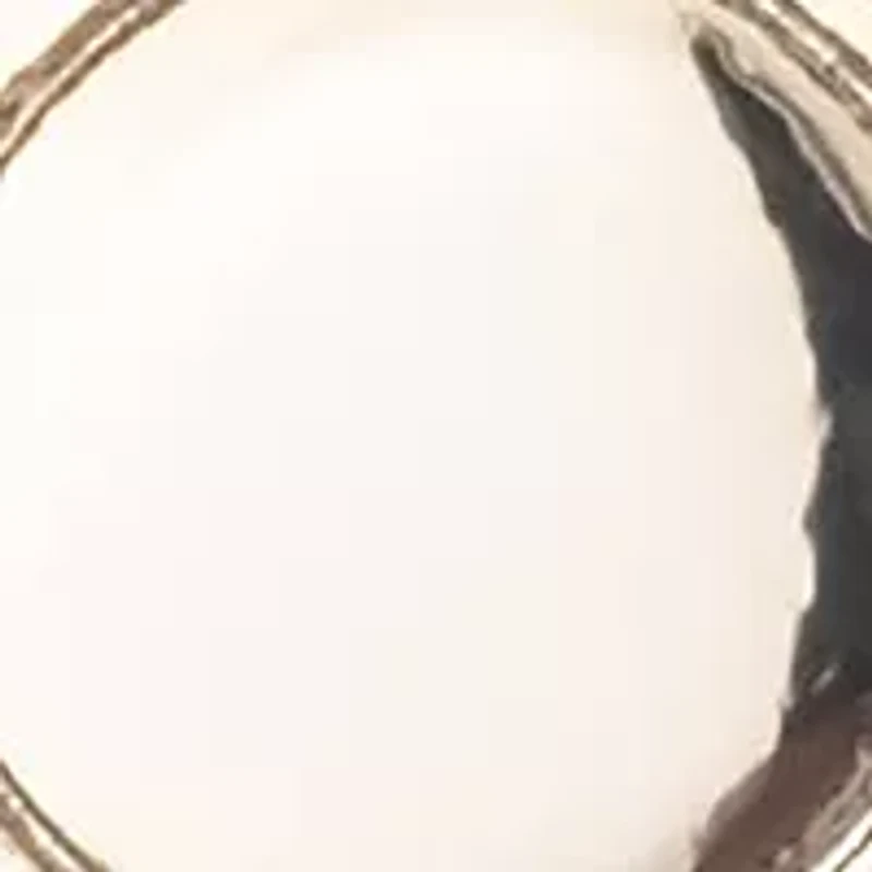 Gold Tone Coin Logo Stud Earrings