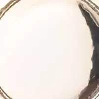 Gold Tone Coin Logo Stud Earrings