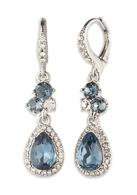 Pear Stone Double Drop Earrings