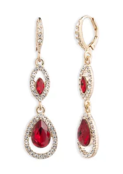 Double Drop Crystal Earrings