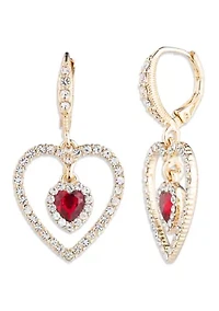 Crystal Heart Orbital Earrings