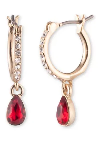  Siam Huggie Drop Earrings