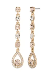 Pavé Pear Linear Earrings