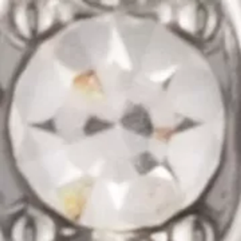 Stone Pave Click Top Hoop Earrings