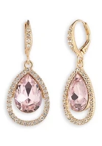 Open Pavé Pear Drop Earrings