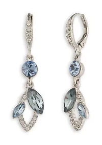 Blue Crystal Drop Earrings
