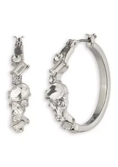  Crystal Hoop Earrings