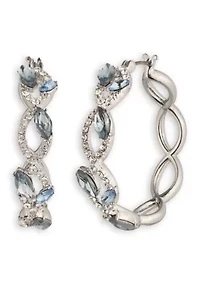 Denim Viney Hoop Earrings