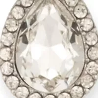 Silver Tone Crystal White Shaky Frontal Necklace