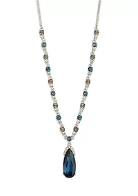 Multi Crystal Drama Frontal Necklace