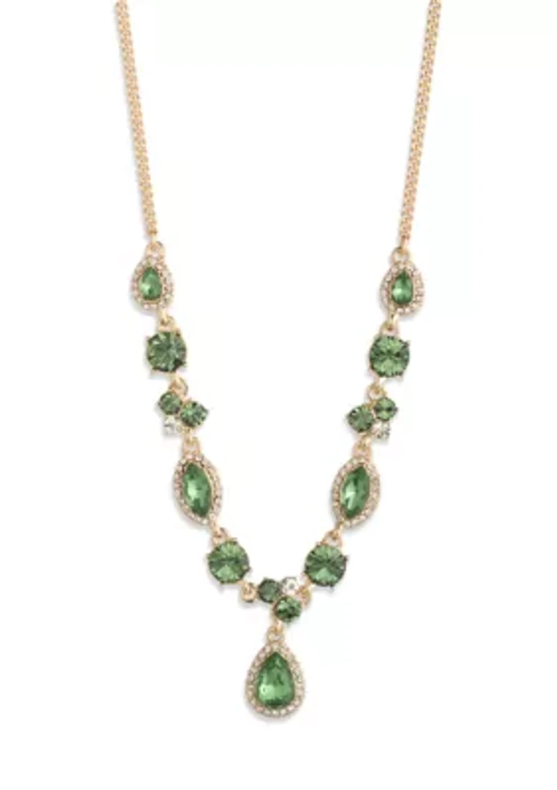 Green Crystal Statement Necklace