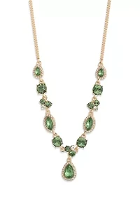 Green Crystal Statement Necklace