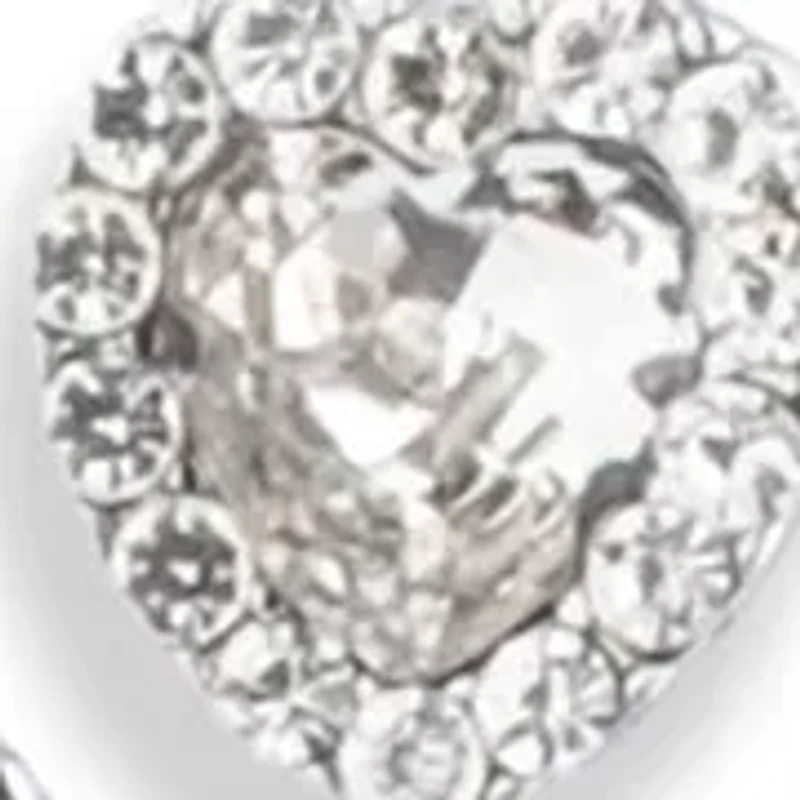 Pavé Crystal Heart Pendant Necklace