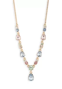 Crystal Y-Neck Pendant Necklace