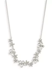  Crystal Floral Frontal Necklace