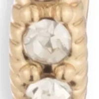Gold-Tone Pavé Pear Crystal Drop Earrings